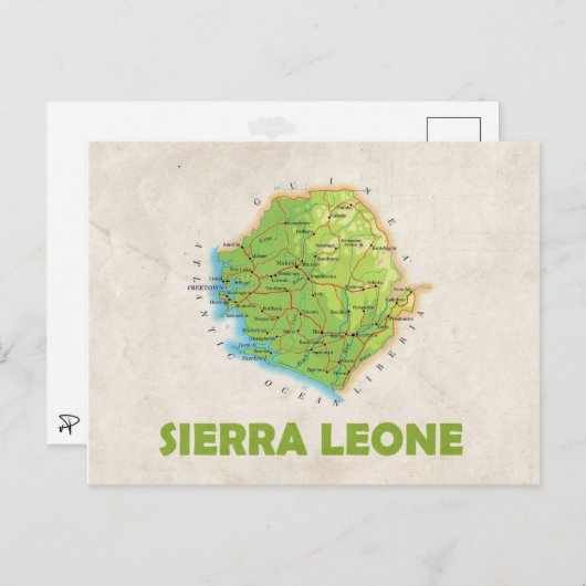 MAP BRIEFKAARTEN & Sierra Leone (Voorkant / Achterkant)