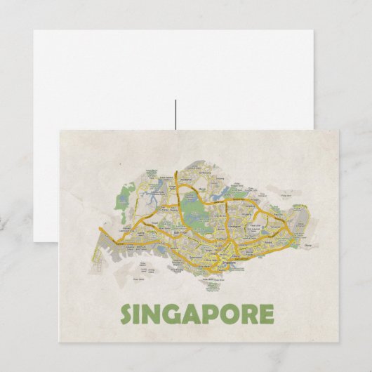 MAP BRIEFKAARTEN & Singapore (Voorkant / Achterkant)