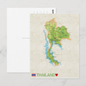 MAP BRIEFKAARTEN & Thailand (Voorkant / Achterkant)