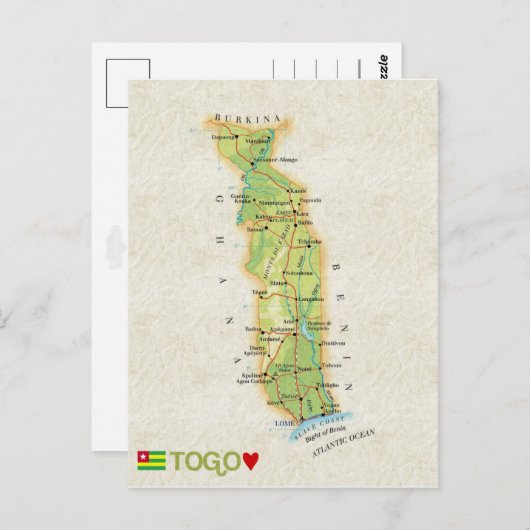 MAP BRIEFKAARTEN & Togo (Voorkant / Achterkant)