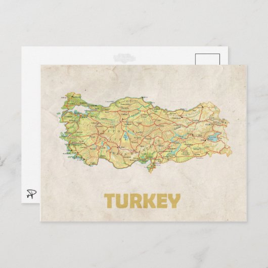 MAP BRIEFKAARTEN & Turkije (Voorkant / Achterkant)