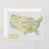 MAP BRIEFKAARTEN & USA (Voorkant / Achterkant)