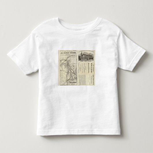 Map Central Vermont Railroad Kinder Shirts (Voorkant)
