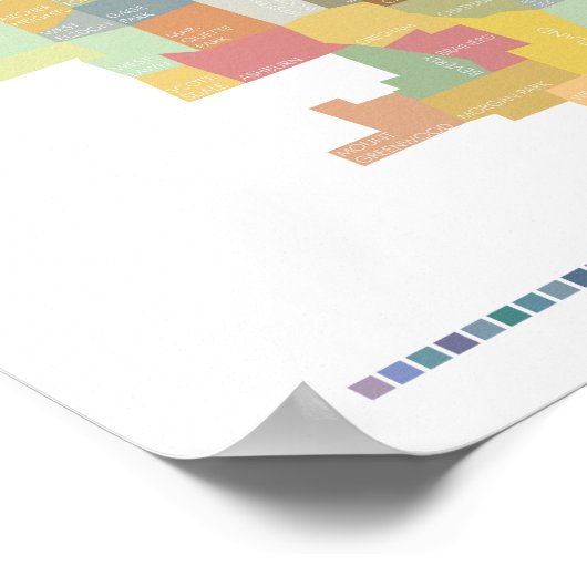 Map Chicago Groepen Poster (Hoek)