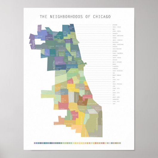 Map Chicago Groepen Poster (Voorkant)