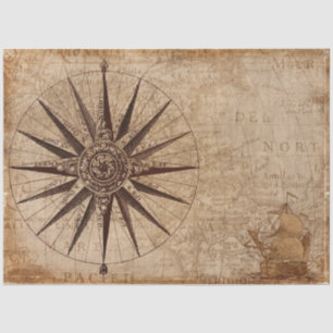 Map Compass tissuepapier