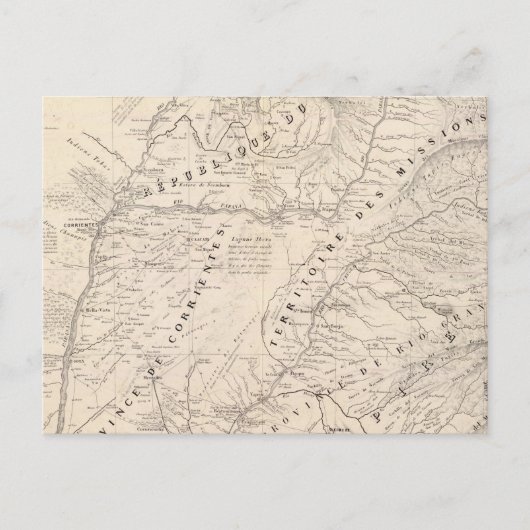 Map, Corrientes Prov, Terr Mission Briefkaart (Voorkant)