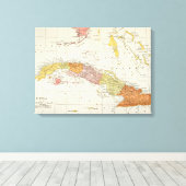 MAP: CUBA, 1900 CANVAS AFDRUK (Insitu (Houten vloer))