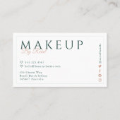 MAP DOOR | Beauty Charms Green & Roze Makeup Logo Visitekaartje (Achterkant)