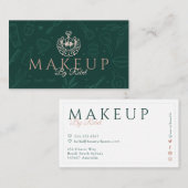 MAP DOOR | Beauty Charms Green & Roze Makeup Logo Visitekaartje (Voorkant / Achterkant)