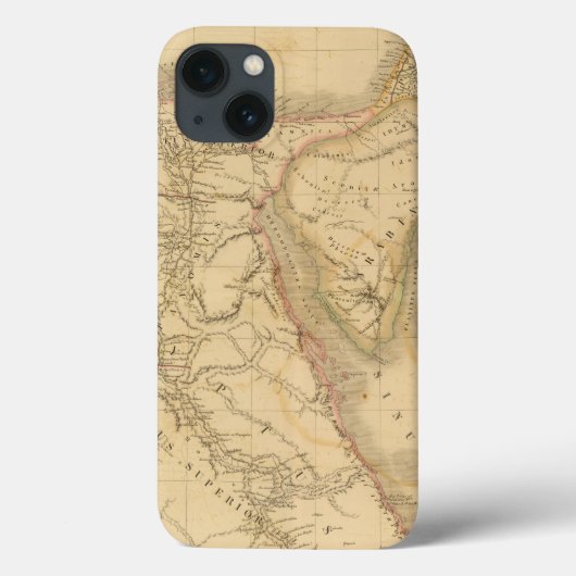 Map Egypte, Palestina en Arabië Case-Mate iPhone Case (Achterkant)