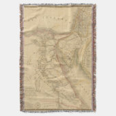 Map Egypte, Palestina en Arabië Deken (Voorkant Verticaal)