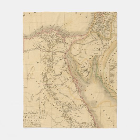 Map Egypte, Palestina en Arabië Fleece Deken (Voorkant)
