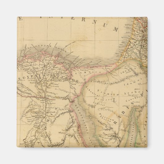 Map Egypte, Palestina en Arabië Magneet (Voorkant)