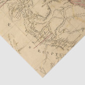 Map Egypte, Palestina en Arabië Tissuepapier (Detail)