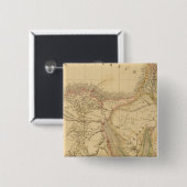Map Egypte, Palestina en Arabië Vierkante Button 5,1 Cm (Voorkant /achterkant)