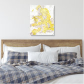 MAP: ENGLAND & WALES CANVAS AFDRUK (Insitu (Slaapkamer))