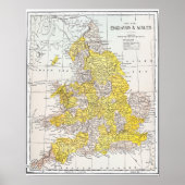 MAP: ENGLAND & WALES POSTER (Voorkant)