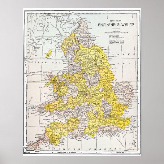 MAP: ENGLAND & WALES POSTER (Voorkant)