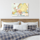 MAP: EUROPA, 1885 CANVAS AFDRUK (Insitu (Slaapkamer))
