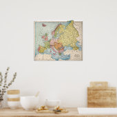 MAP: EUROPA, 1885 POSTER (Keuken)