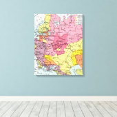 MAP: EXPANSION OF RUSSIA CANVAS AFDRUK (Insitu (Houten vloer))