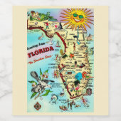  map Florida Wijn Etiket (Enkel label)