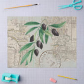 Map France Olive Branch  Franse ontkoppeling Tissuepapier (Craft)