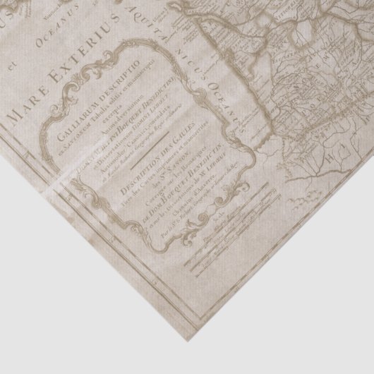 Map Frankrijk  ontkoppeling Tissuepapier (Detail)