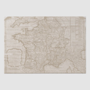 Map Frankrijk  ontkoppeling Tissuepapier