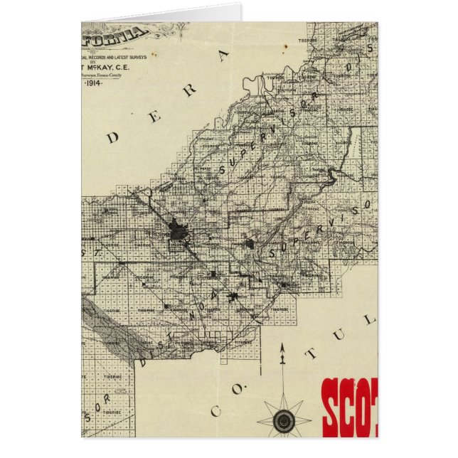 Map Fresno County, Californië (Voorkant)