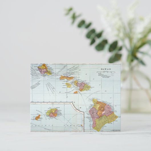 Map: Hawaii, 1905 Briefkaart (Staand voorkant)