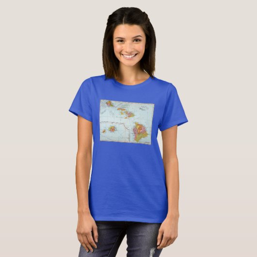 Map: Hawaii, 1905 T-shirt (Voorkant volledig)