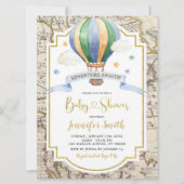  Map Hot Air Ballon Adventure Baby shower Kaart (Voorkant)