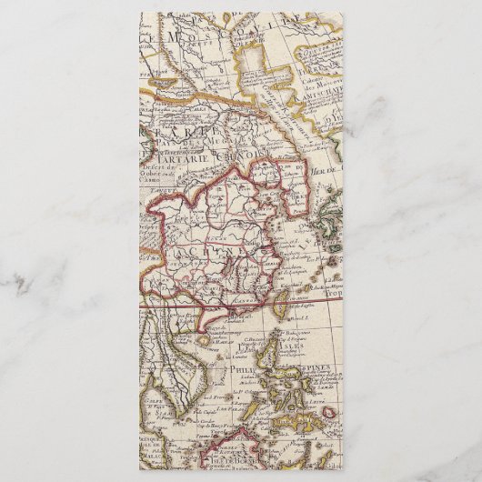 Map Hot Air Ballon Adventure Baby shower Menu (Achterkant)