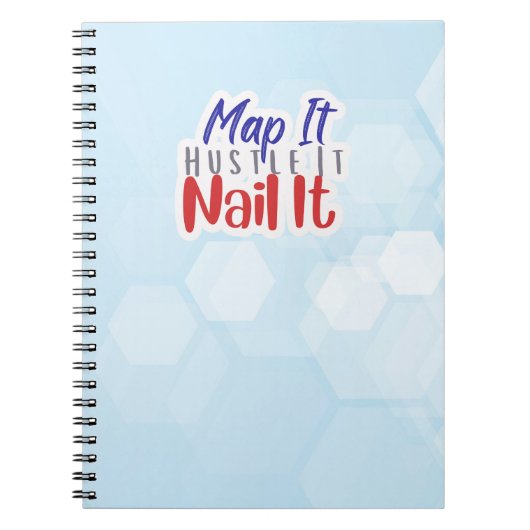 Map It Hustle It Nail It Notebook Notitieboek (Voorkant)