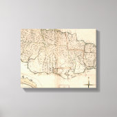 MAP: JAMAICA, 1755 2 CANVAS AFDRUK (Voorkant)