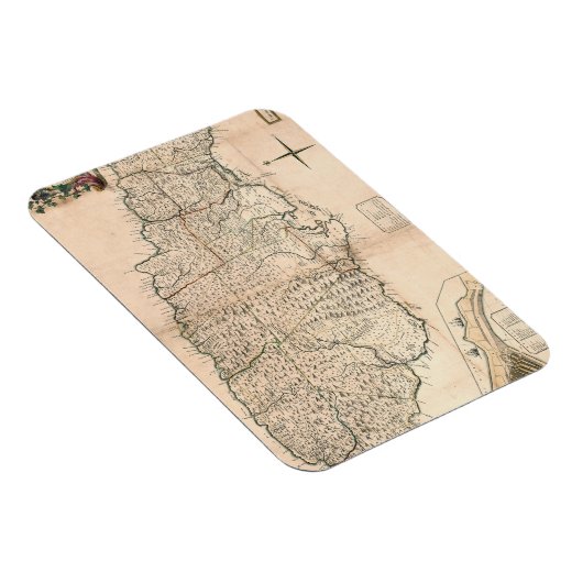 MAP: JAMAICA, 1755 2 MAGNEET (Rechterzijde)