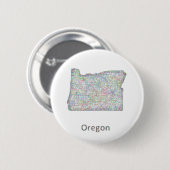 map_line_US_01_Oregon.ai Ronde Button 5,7 Cm (Voorkant /achterkant)