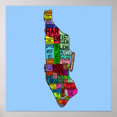 Map Manhattan Buren Poster (Voorkant)