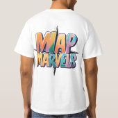 "Map Marvels" is een T-shirt ontwerp (Achterkant)