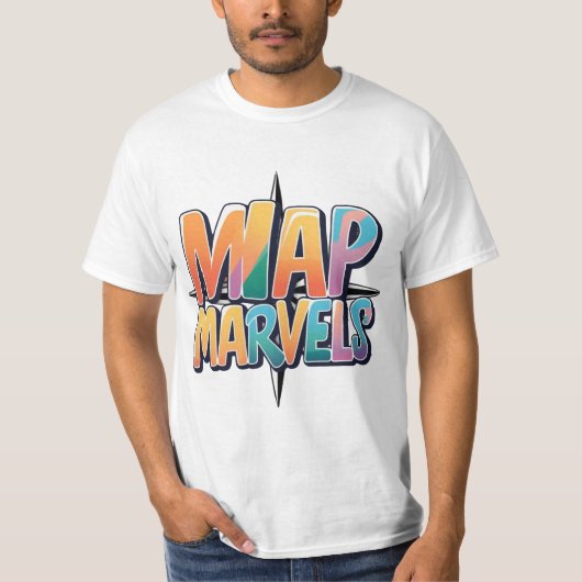 "Map Marvels" is een T-shirt ontwerp (Voorkant)