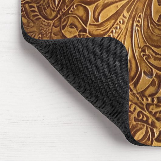 map met bladleder in bruin getookte FOLE Muismat (Hoek)