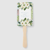 Map met Flowers Travel Theme Weddenschap of Party Handwaaier (Achterkant)