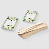 Map met Flowers Travel Theme Weddenschap of Party Handwaaier (Niet-gemonteerd)