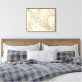 Map Mexico en Texas Canvas Afdruk (Insitu (Slaapkamer))