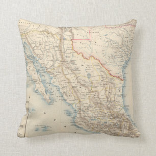 Map Mexico en Texas Kussen