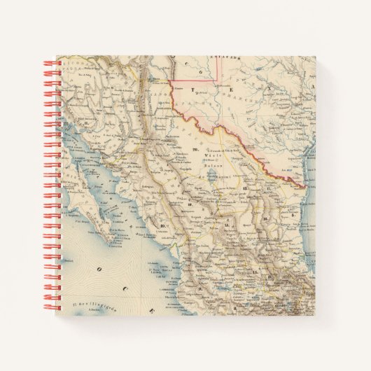 Map Mexico en Texas Notitieboek (Voorkant)