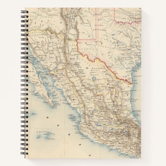 Map Mexico en Texas Notitieboek (Voorkant)