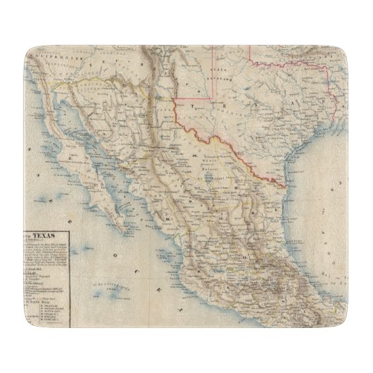Map Mexico en Texas Snijplank (Voorkant)